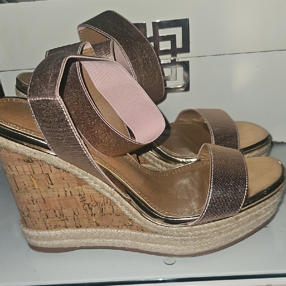 ASOS Rose Gold Wedge Sandals
